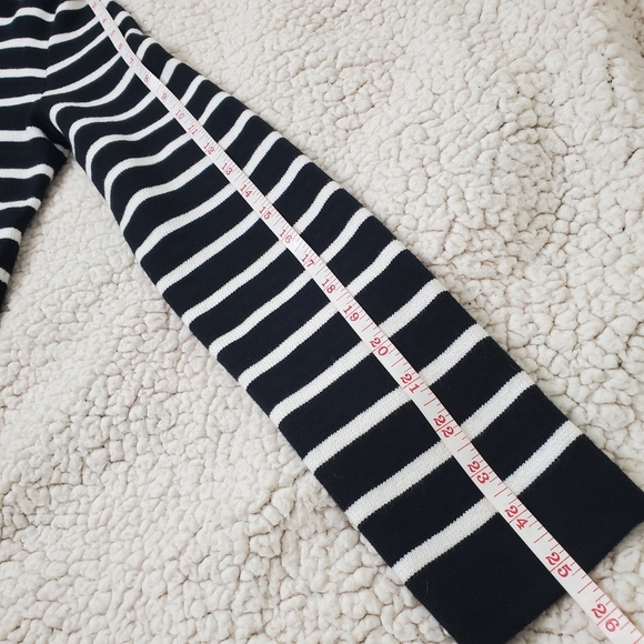 Chaps Cotton Knit Blazer Size M Black and White Stripes - Picture 11 of 11